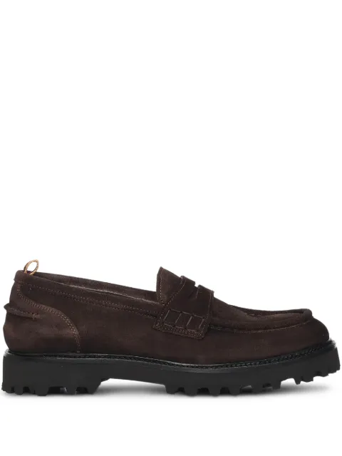 Giuliano Galiano round toe loafers Brown KOBRA