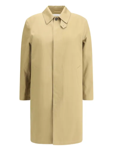 Saint Laurent clasp button gabardine coat Neutrals 843690Y7I14