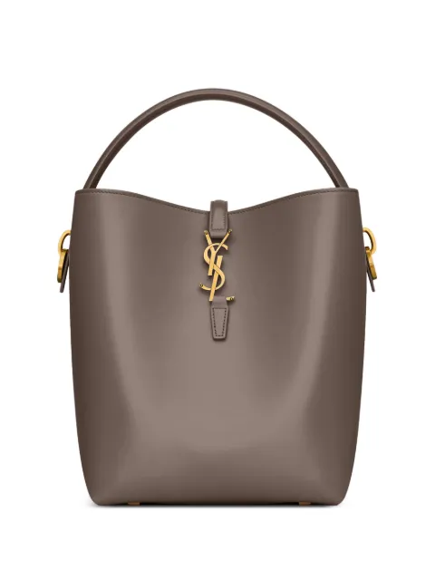 Saint Laurent logo-plaque top-handle tote bag Grey 7428282R20W1997