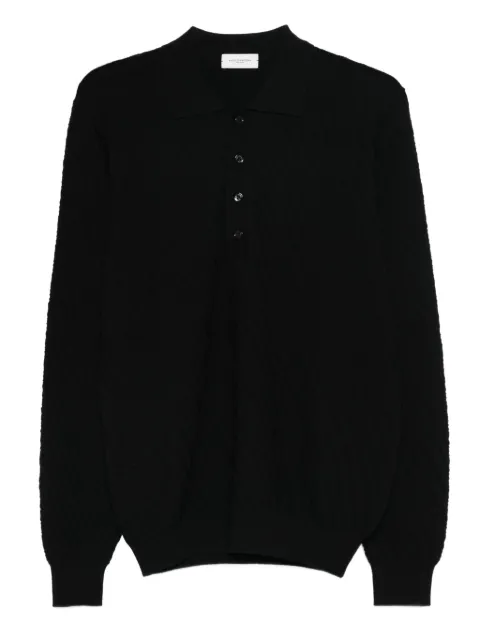 Paolo Pecora jacquard polo shirt Black A032F0099000