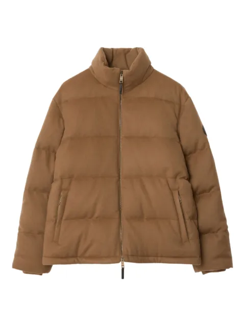 Burberry funnel-neck puffer jacket Brown 8115732
