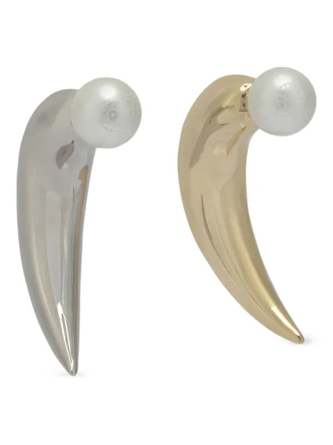 PUCCI Horn pearl-pendant earring Silver 5UAL035U920