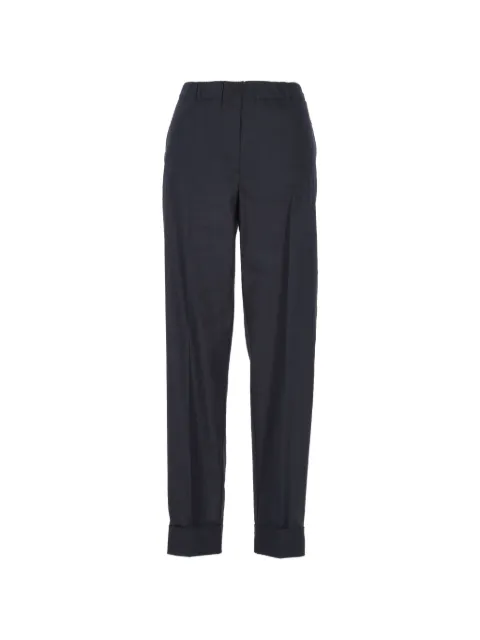 D.Exterior elasticated-waistband tailored trousers Blue 60722A20