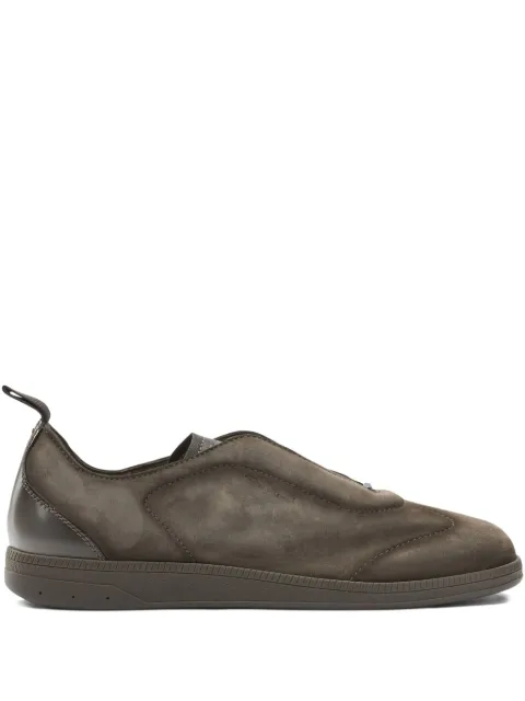 Santoni panelled leather sneakers Neutrals MBPL22109CPATEDSE81E81