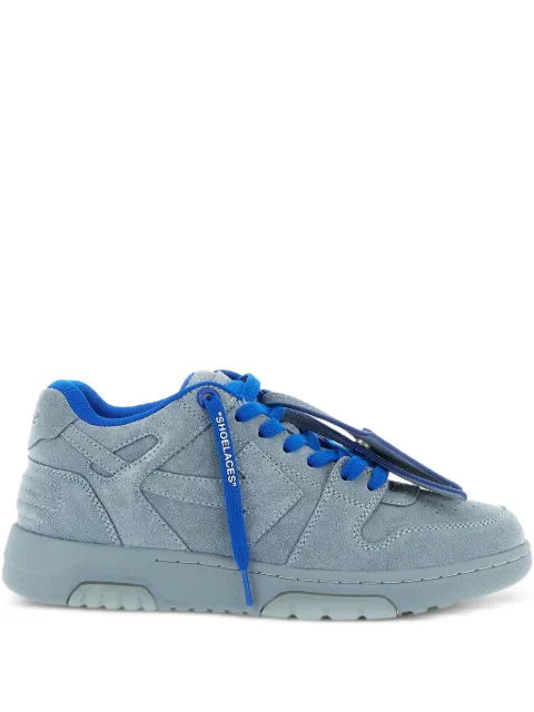 Off-White suede logo-tag sneakers Blue OMIA189F25LEA0094040