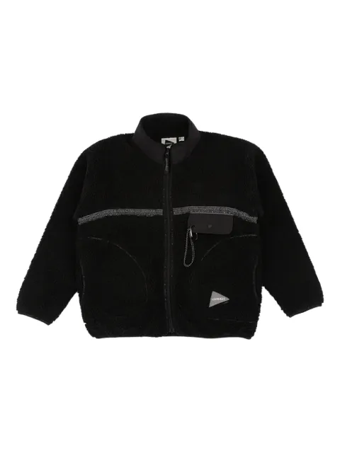 Gramicci x And Wander JQ Tape Fleece jacket Black GUJ4F3005M