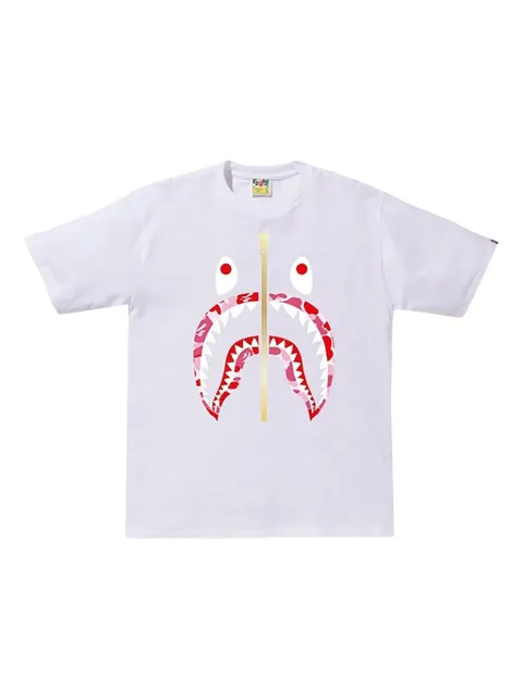A BATHING APE® zip shark short-sleeve T-shirt White B6CB8C63