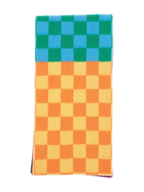 Howlin' Cosmic checkerboard-pattern scarf Orange COSMICCHECKERBOARDASTRO