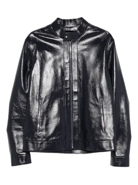 FENDI leather biker jacket Blue FPJ143AVZR