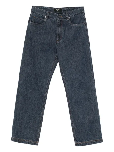 FENDI padded straight bootcut jeans Blue FLP302AW82
