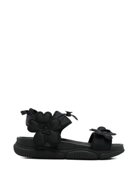 Cecilie Bahnsen Cilla floral-appliqué sandals Black 425FTW30009BLACK