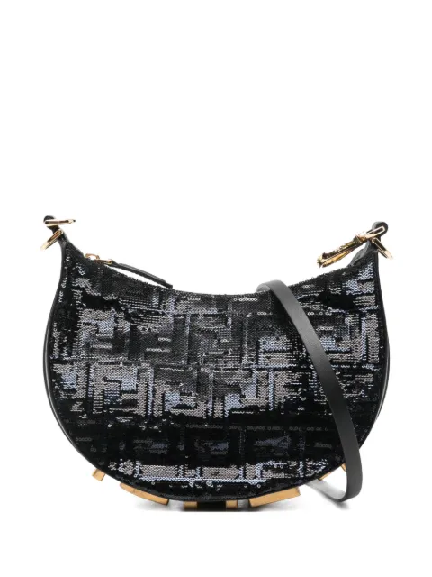 FENDI mini Fendigraphy sequin-embellished tote bag Black 8BS081AVTA