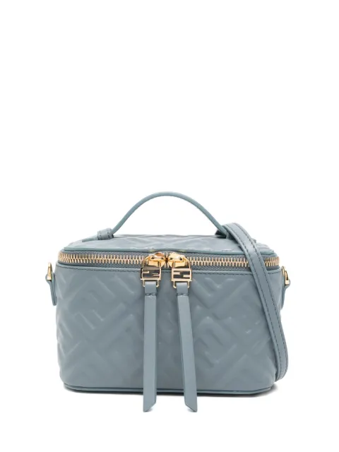 FENDI Vanity FF-logo leather mini bag Blue 8BS108AAJD