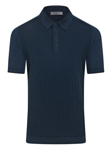 Corneliani knitted short-sleeve polo shirt Blue 25M5062525138001