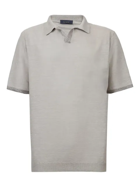 Sease polo-collar knitted T-shirt Grey KP032XG036N11