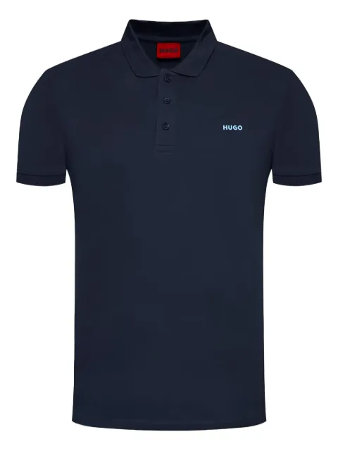 HUGO logo-detail polo shirt Blue 50466182420