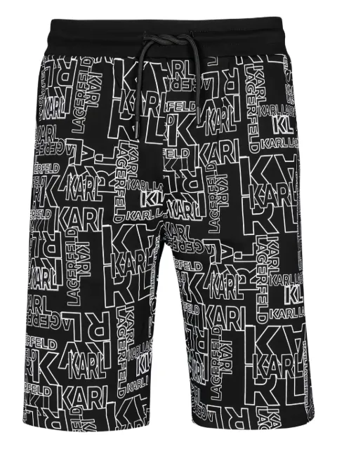 Karl Lagerfeld logo sweat shorts Black 705061541900991