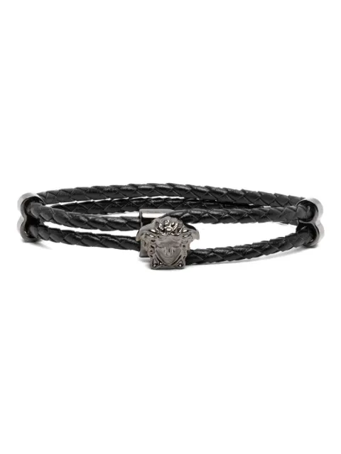 Versace La Medusa leather bracelet Silver DG05579DMTN