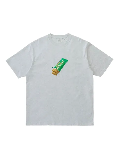 Gramicci granola-bar motif crew-neck T-shirt Grey G5FUT080GM052