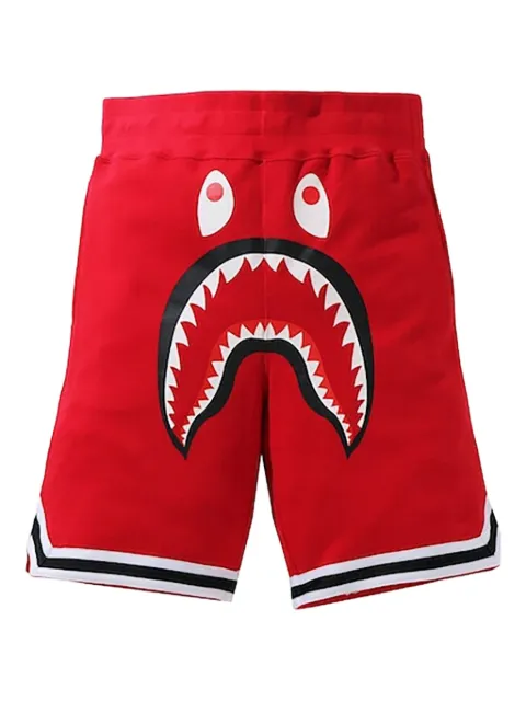 A BATHING APE® shark basketball sweatshort Red E42CCECA
