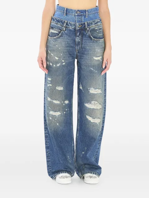 Dolce & Gabbana double-waist distressed jeans Blue FTDGSDG8OH5