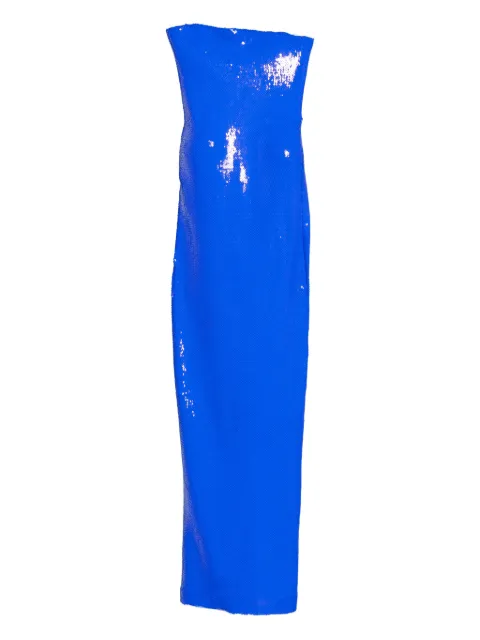 David Koma sequinned strapless maxi dress Blue AW25DK22DL