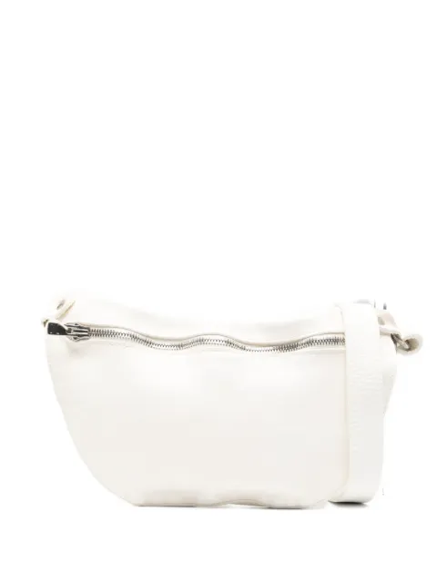 Guidi zip-up leather shoulder bag White Q100FW25CO00T