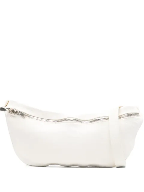 Guidi zip-up leather shoulder bag White Q10MFW25CO00T