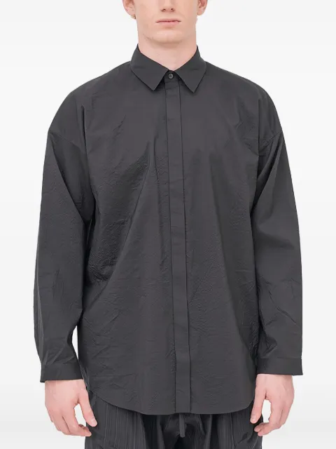 Jan Jan Van Essche concealed-button long-sleeved shirt Black SHIRT106