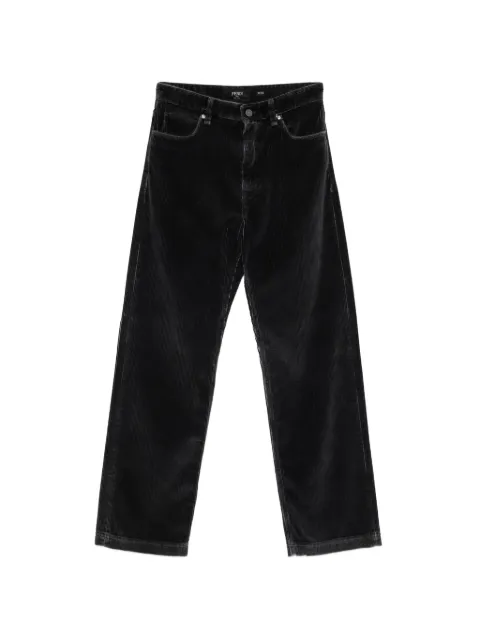 FENDI corduroy FF-logo trousers Grey FLP302AVY5
