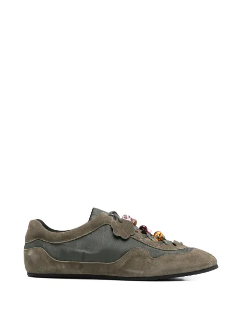 Cecilie Bahnsen Blaise suede sneakers Green 425FTW30004