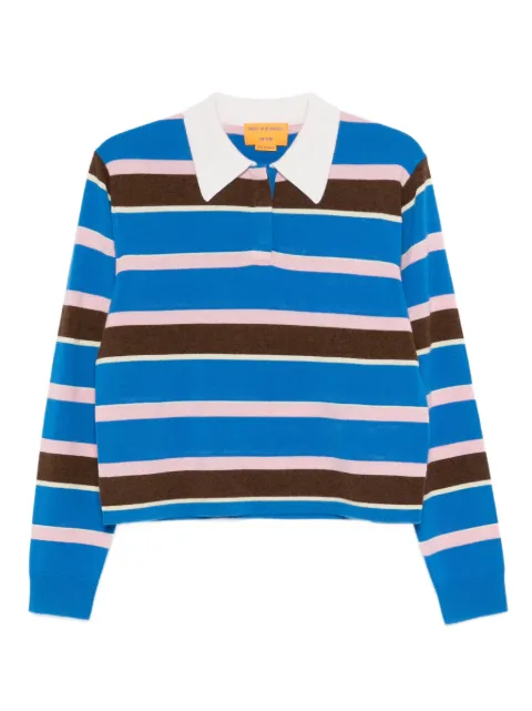 Guest In Residence striped polo top Blue W38410JL