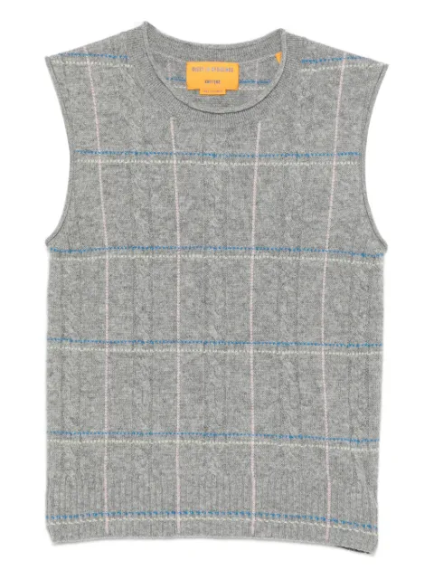 Guest In Residence checked knitted vest Grey W38210JL