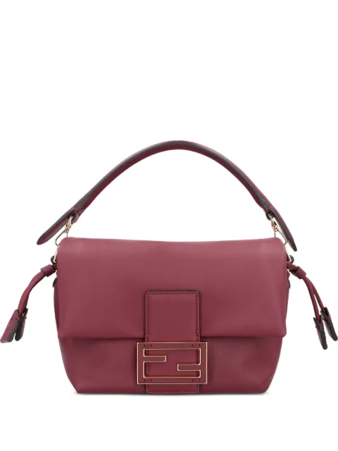 FENDI small Mamma Baguette leather bucket bag Red 8BS105ABVE