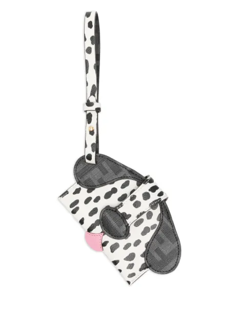 FENDI Best Friends Forever dog-head strap card case White 8M0539AW6D