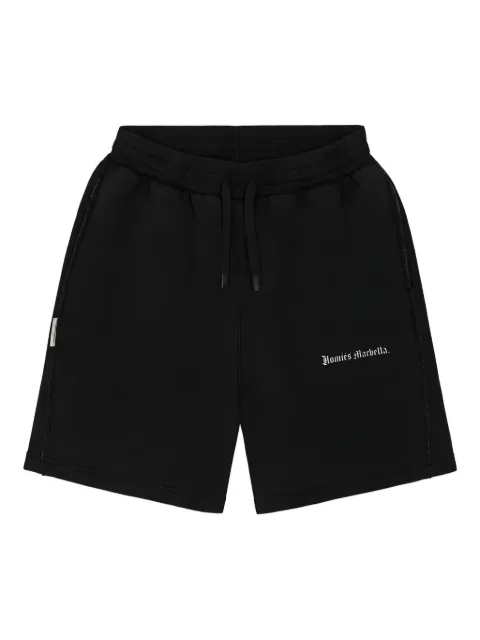 HOMIES MARBELLA Videogame 6.0 drawstring logo shorts Black H07013