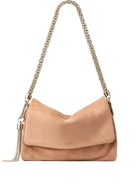 Jimmy Choo Callie flap clutch bag Neutrals CALLIEFLAPSUE