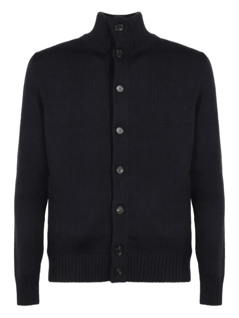 slowear high-neck button cardigan Blue 810130ZR229