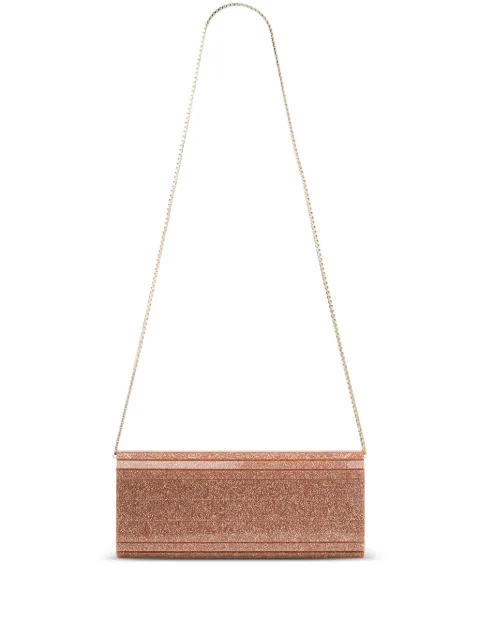 Jimmy Choo Sweetie glitter-effect clutch bag Pink SWEETIEFGYROSE