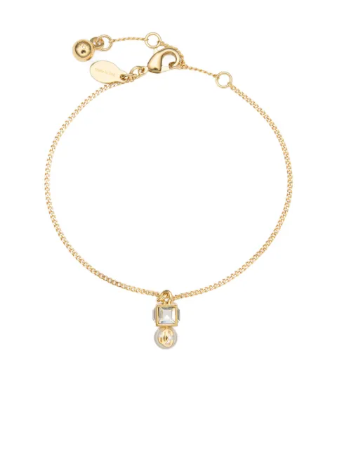 Jimmy Choo JC Cube pearl bracelet Gold JCPEARLCUBEBRCLTFTA