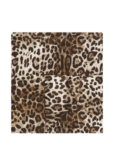 Dolce & Gabbana leopard-print duvet cover (260cm x 220cm) Brown TCE049TCAKF