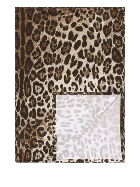 Dolce & Gabbana cotton sateen fitted sheet Brown TCE048TCAKF
