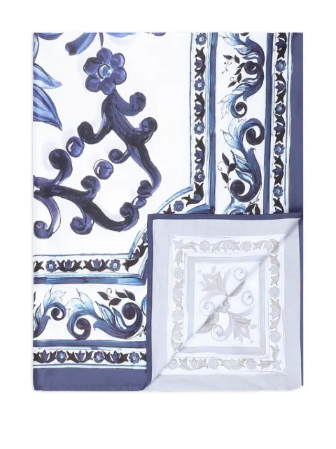 Dolce & Gabbana cotton sateen fitted sheet Blue TCE048TCAKF