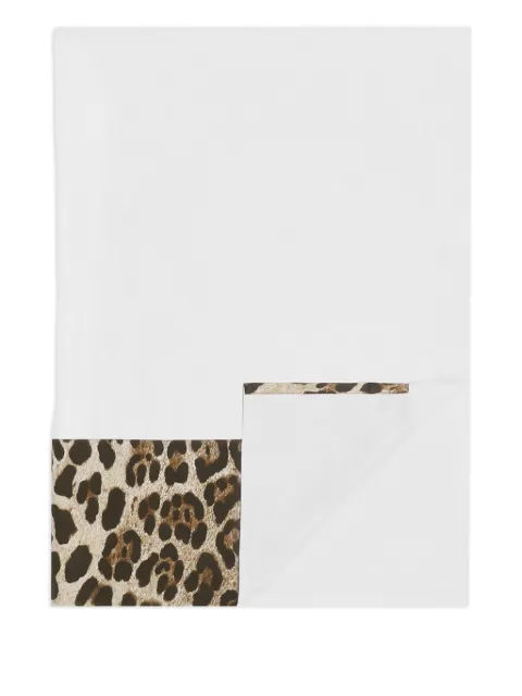 Dolce & Gabbana Cotton sateen fitted sheet White TCE047TCAKF