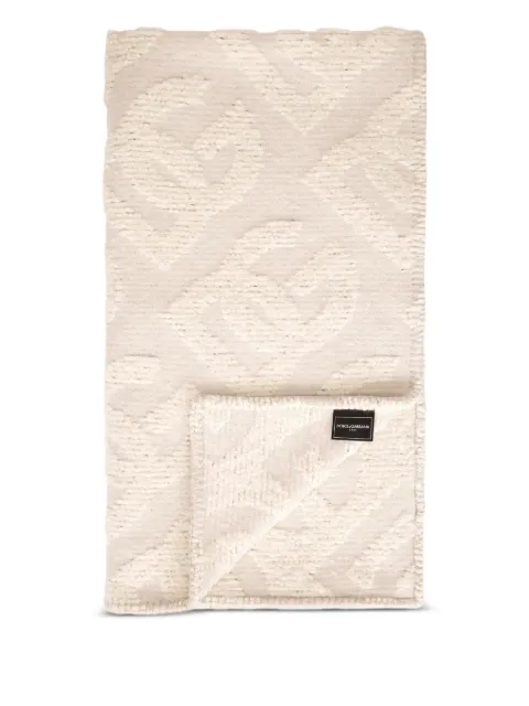 Dolce & Gabbana logo-pattern blanket Neutrals TCE012TCAN1