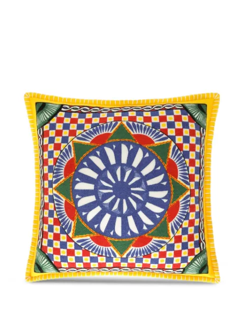 Dolce & Gabbana medium jacquard cushion (50cm x 50cm) Blue TCE008TCAF3