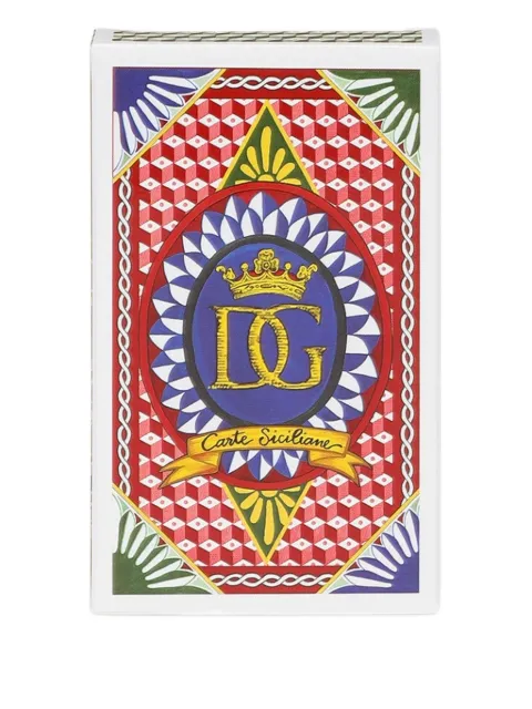 Dolce & Gabbana Sicilian Briscola playing cards (10cm x 7cm) White TCC206TCAG1