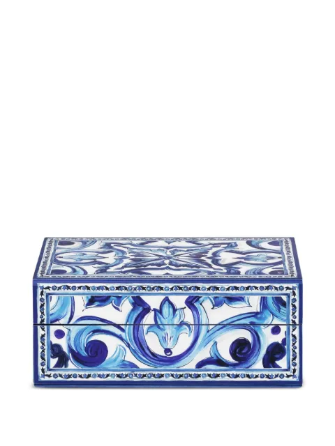 Dolce & Gabbana small decorated trinket box (17.5cm x 12cm) Blue TCC202TCAMY