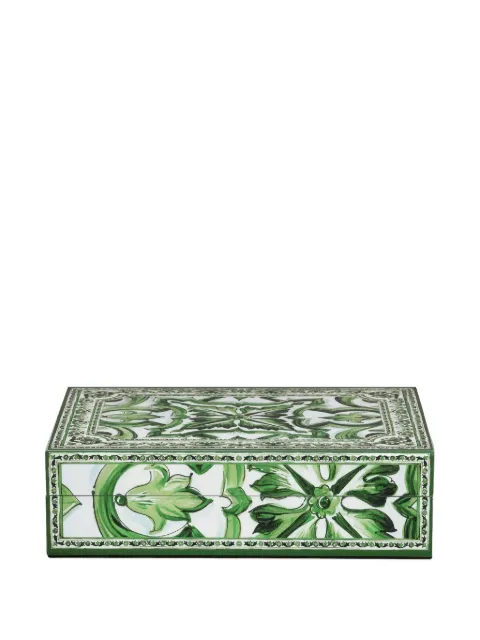 Dolce & Gabbana large decorated trinket box (25cm x 18.5cm) Green TCC201TCAMY