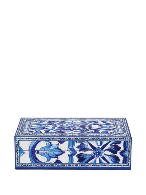 Dolce & Gabbana large decorated trinket box (25cm x 18.5cm) Blue TCC201TCAMY